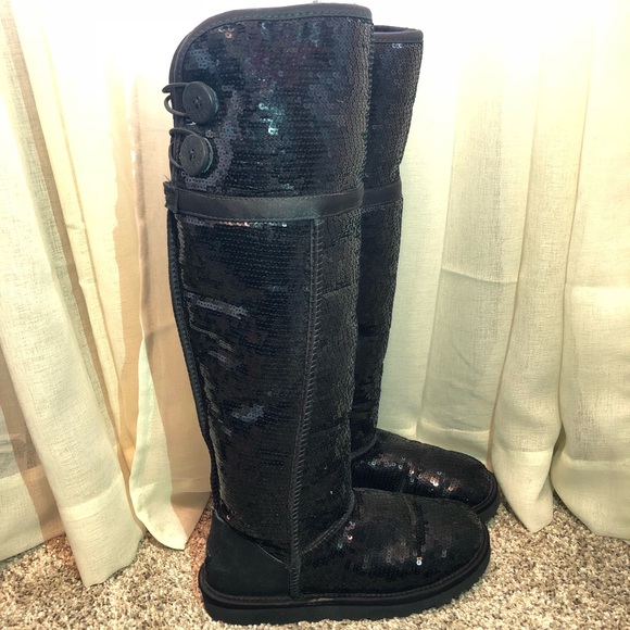 knee high sequin ugg boots